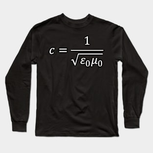 Speed Of Light Formula - Electromagnetism And Physics Long Sleeve T-Shirt